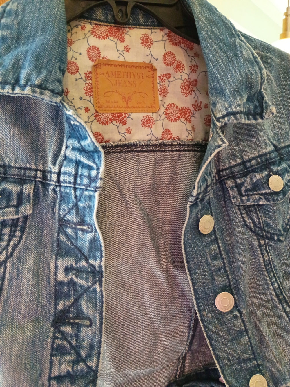 Amethyst Jeans Light Blue Denim Jean Jacket - Picture 12 of 15